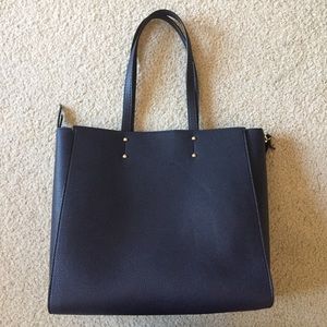 Ann Taylor Signature Large Tote Navy